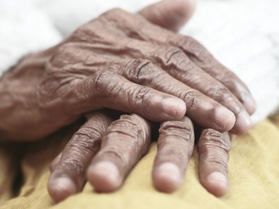 close up of elderly hands